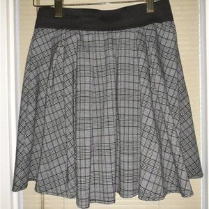 Black and purple checkered skirt